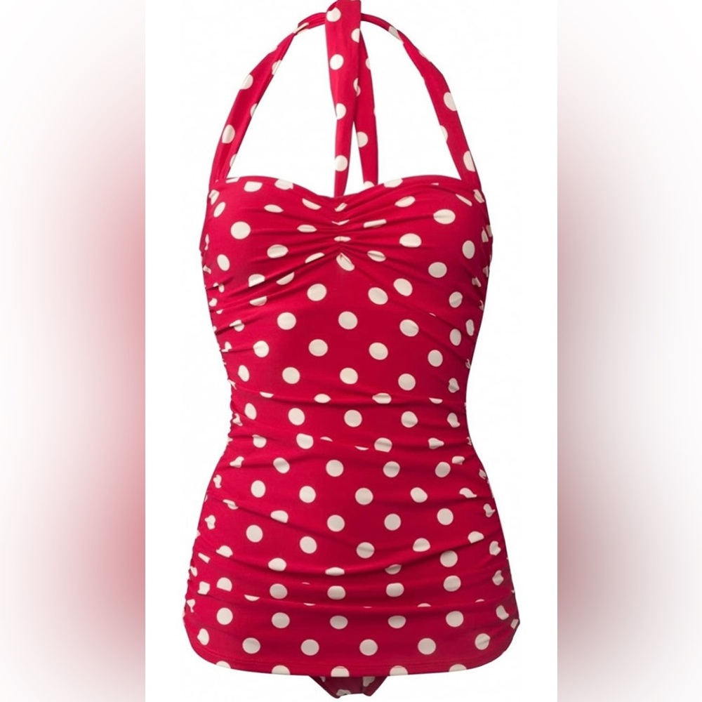Esther William Retro Red Swimsuit - Size 12